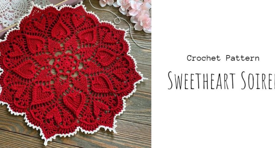 Crochet Sweetheart Doily