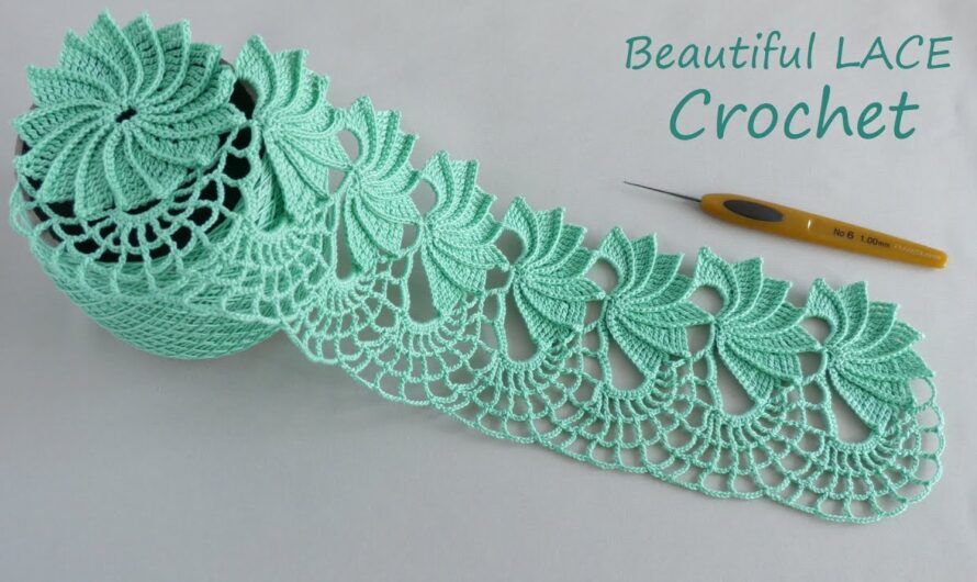 CROCHET FLOWER RIBBON TO USE IN MANY PROJECTS