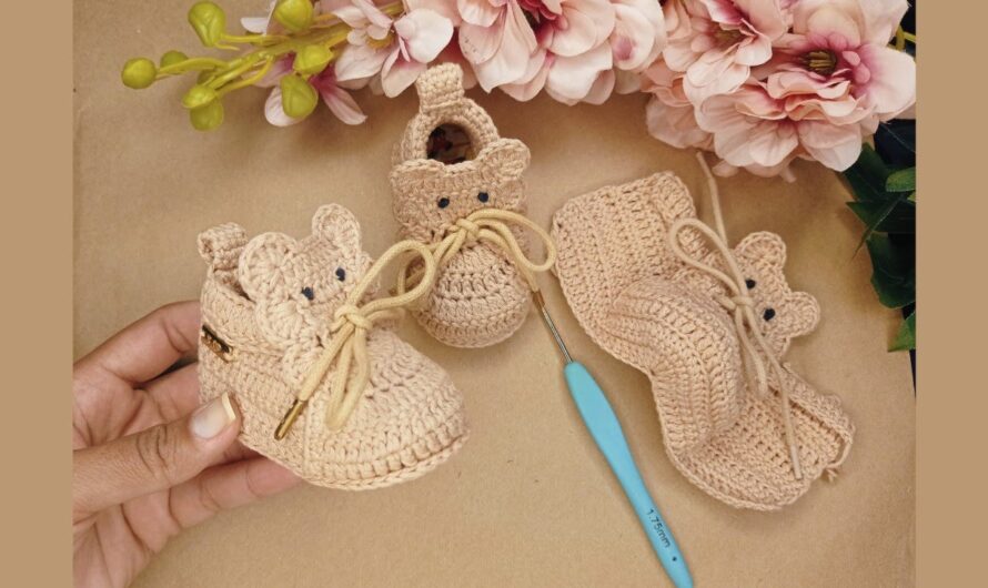 CROCHET NEWBORN BOOTIES TUTORIAL