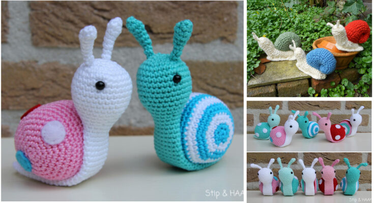 6 Amigurumi Snail Free Crochet Patterns