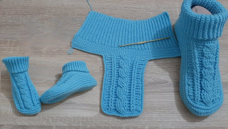 Free Crochet Tutorial – Folded Slippers