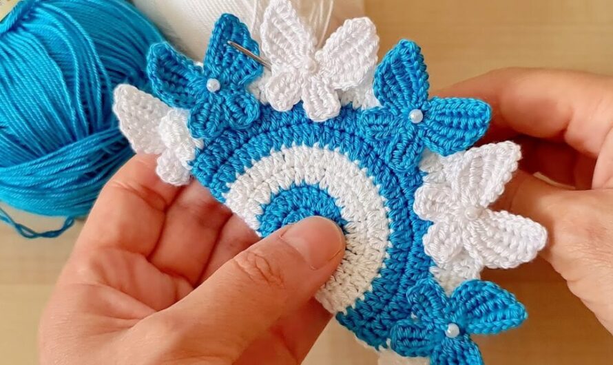 Beautiful butterfly Knitting crochet coasters supla making