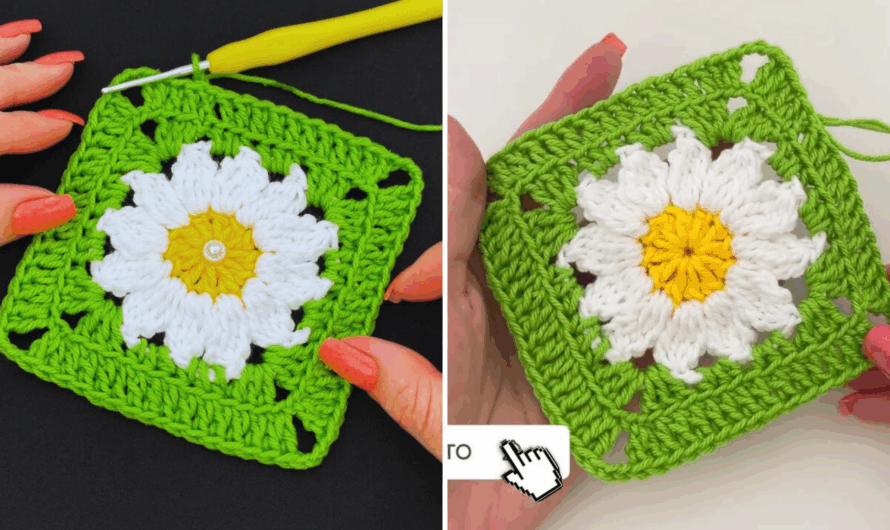 PERFECT CROCHET FLOWER SQUARE