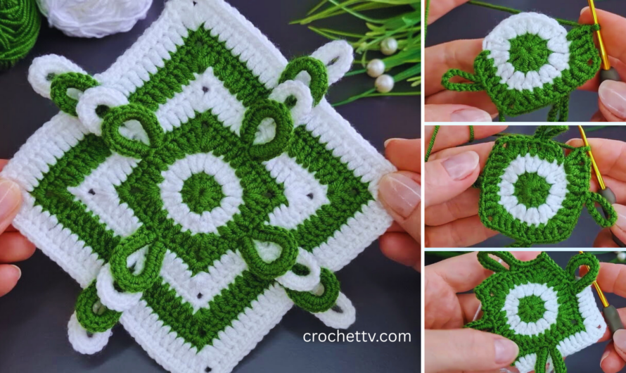 Wonderful easy crochet blanket motif making🧶🧶🧵