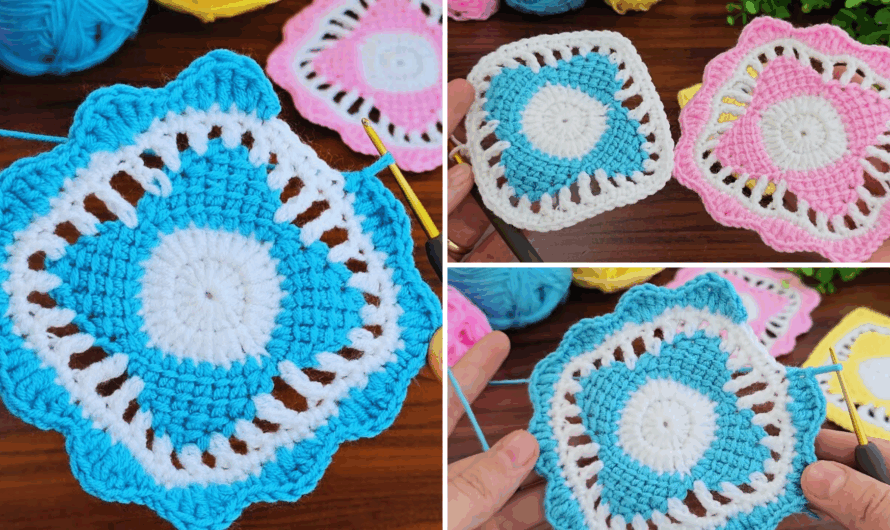 Super beautiful Motif Crochet Knitting Model