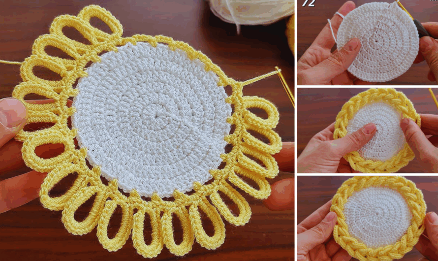 Easy Crochet Coaster Tutorial