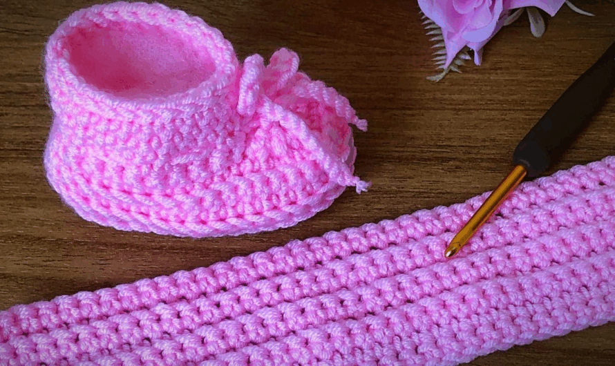 Crochet Baby Slipper ALL in Single Stitch