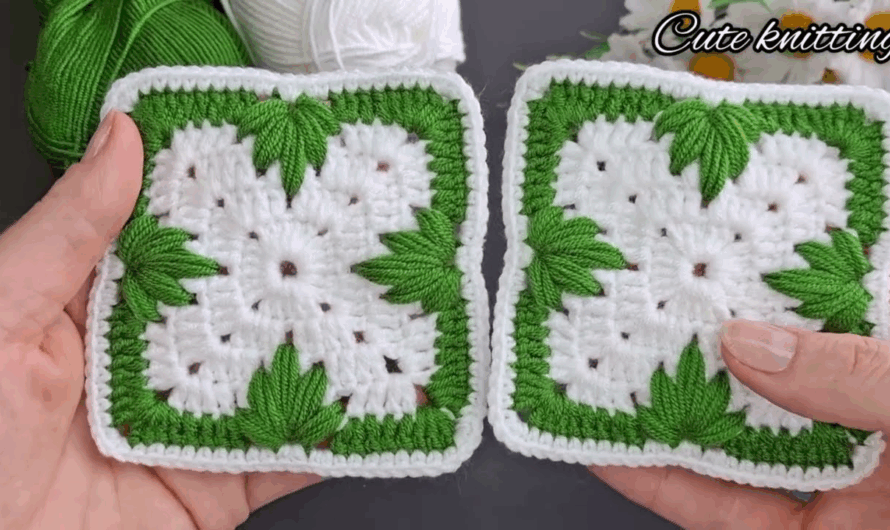 How to Crocheted Knitted Blanket Motif Making