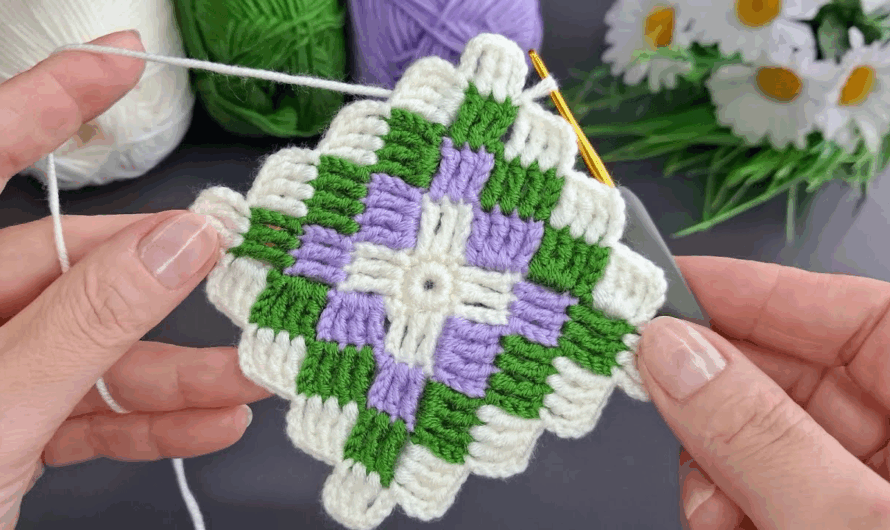 How to make crocheted blanket motif making