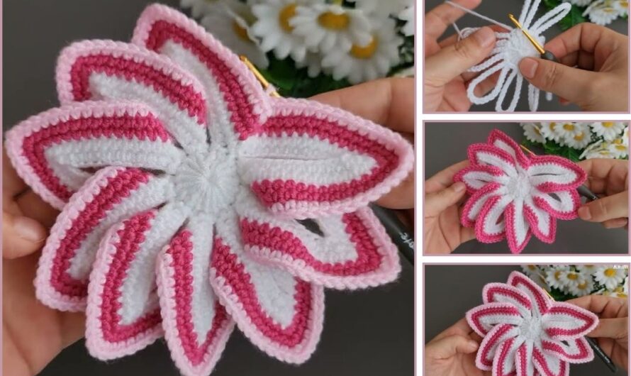 How to Make a Beautiful Motif Crochet Coaster – 3D Flower Motif