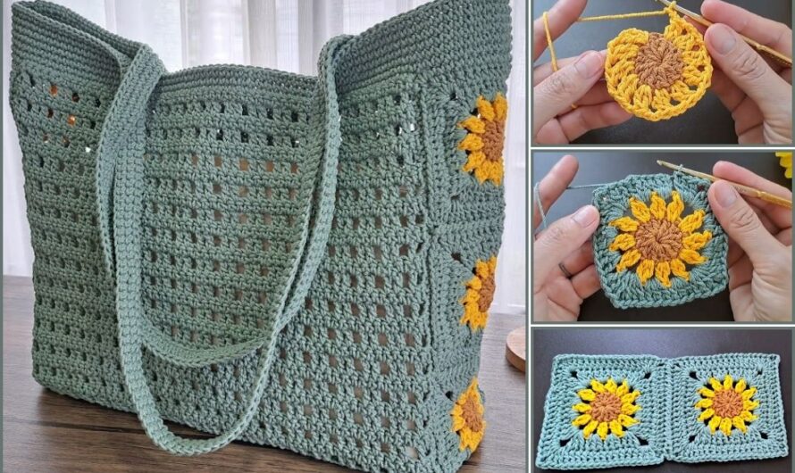 How to Crochet a Flower Granny Square Bag 👜👜👜🧶🧶