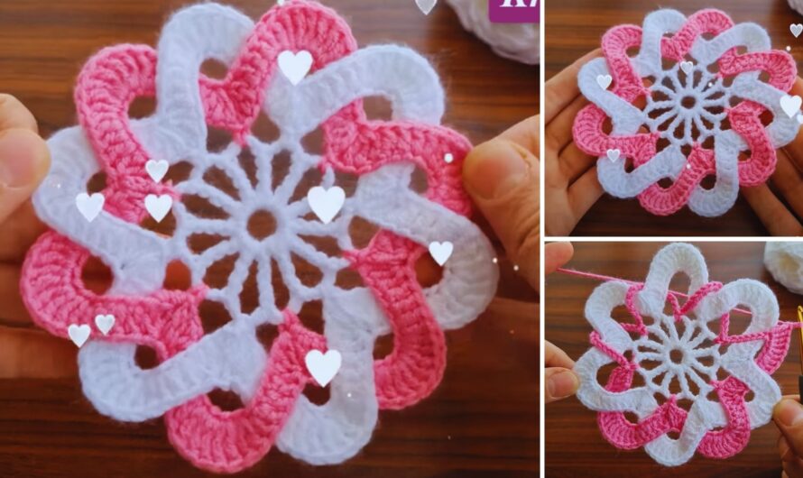 🧶 How to Make a Doily Crochet Flower Beginner