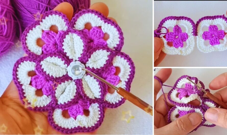 🌸 How to Crochet a Baby Blanket with Flower Motifs – Step-by-Step Tutorial