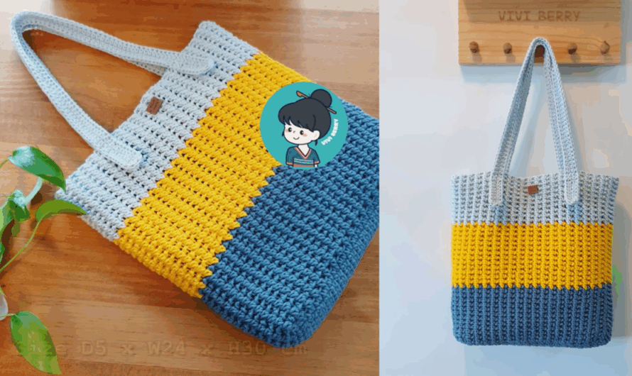 🧵 How to Make a Crochet Shoulder Bag (Multicolor)