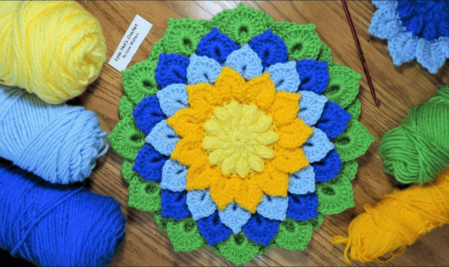 🌻 How to Make Crochet Decorative Large Sunflowers