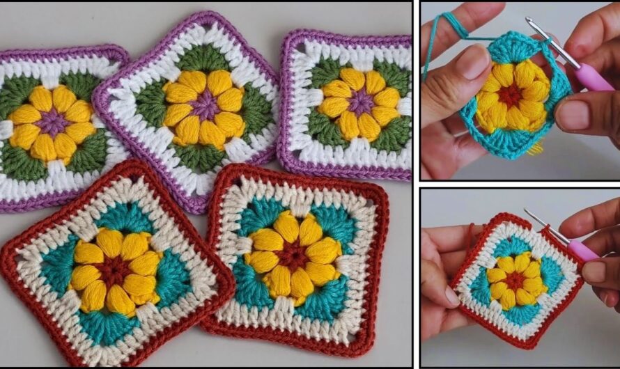 How to Crochet a Granny Square: The Classic Method Step by Step🧶✨💖💖🌸🌺