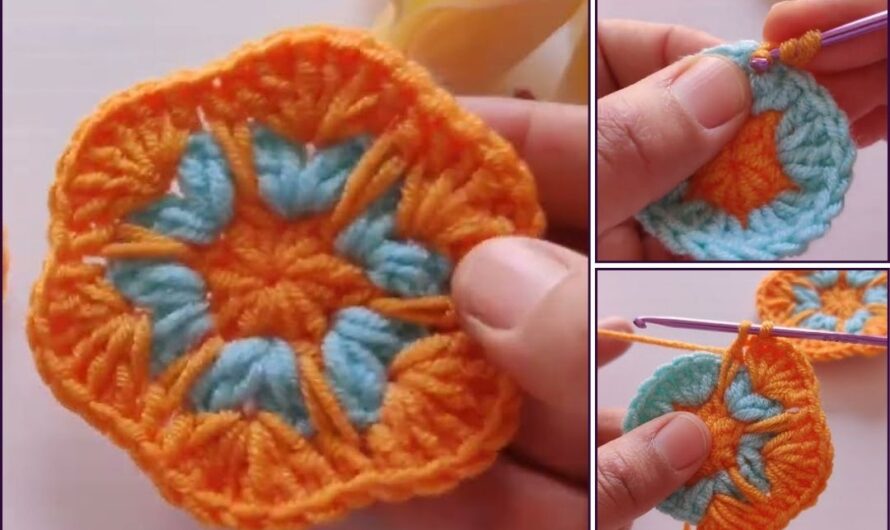 How to Crochet a Simple 5-Petal Flower (Beginner-Friendly)🏵🏵🧶