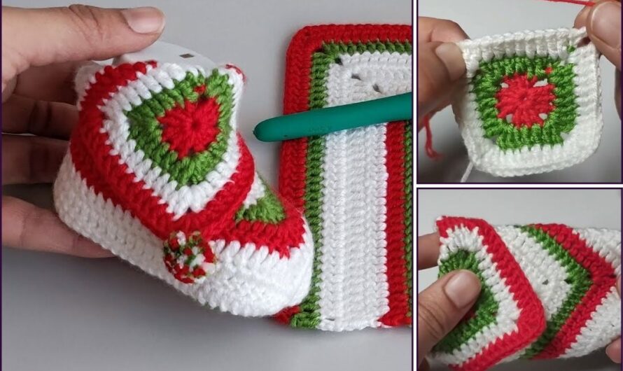 How to Crochet Beginner Baby Booties🧶✨👶👶👶
