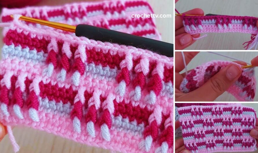 🧶👶 How to Crochet a Baby Blanket with Striped Colors