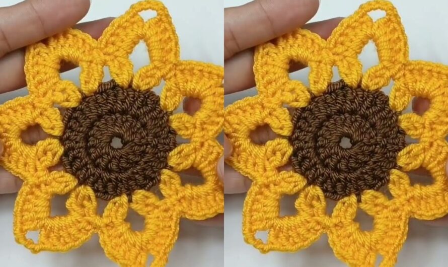 🌻 How to Crochet a Sunflower – Step-by-Step Tutorial
