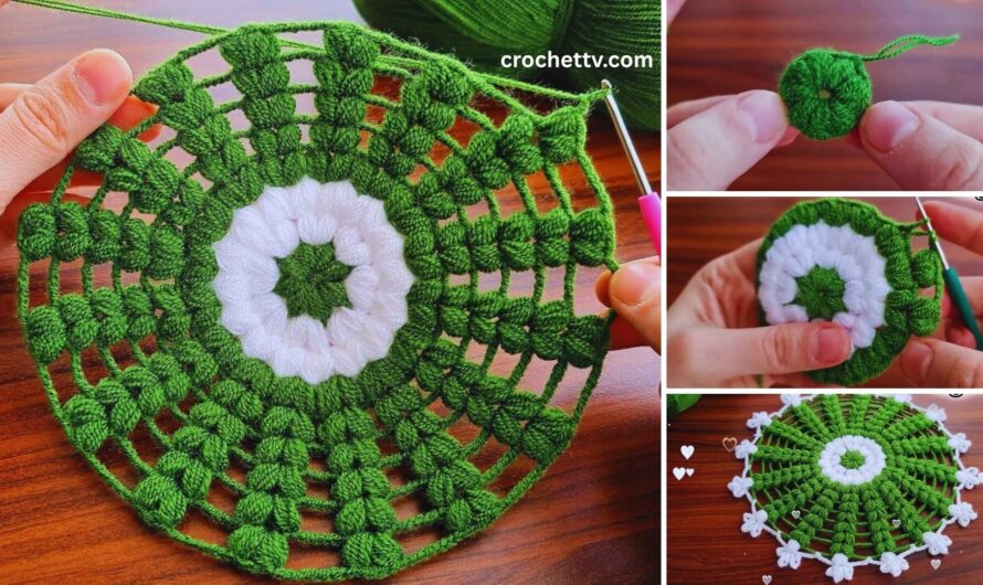 🌼🌸 How to Crochet a Flower Coaster – Quick & Easy Tutorial