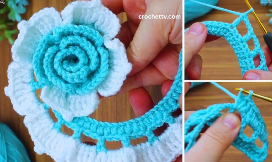 🌹 How to Make an Easy Crochet Rose Flower Motif (For Beginners)