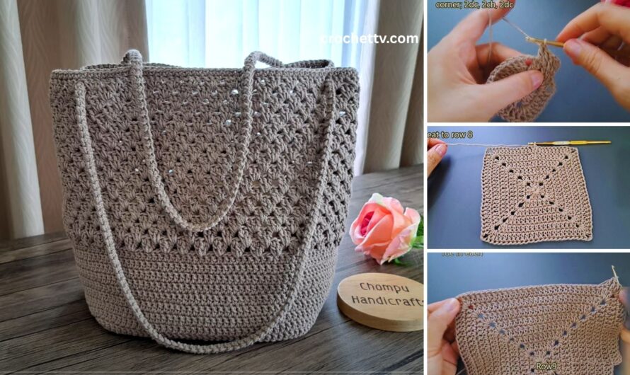 🧺👜 DIY Crochet Tote Bag Tutorial | Beginner Friendly