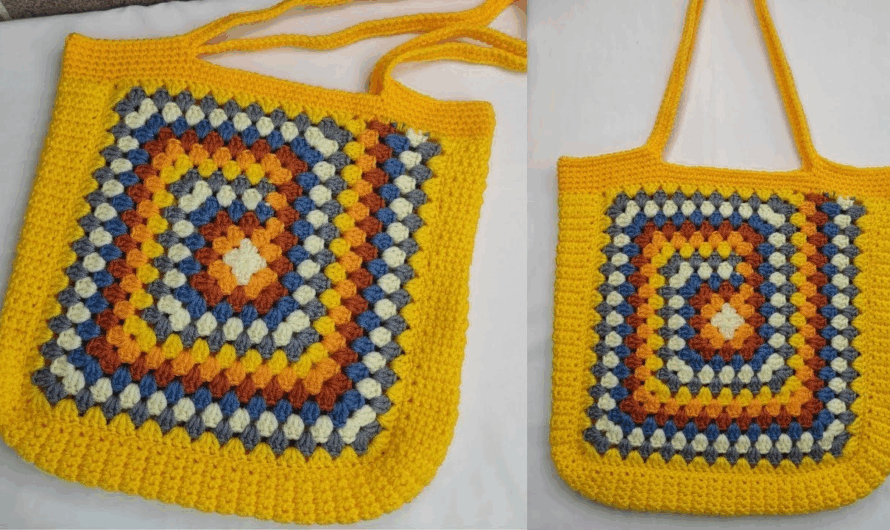 How to Crochet a Simple Square Bag🧶🧶👜👜👜✨✨