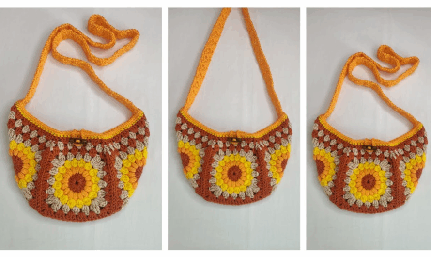 How to Crochet a Sunburst Granny Square Bag: A Detailed Guide🧶✨✨👜👜💖