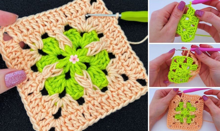 🧶 How to Crochet a Square Perfect for Bags, Rugs, and More