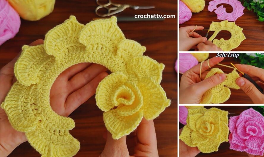 🌹 How to Crochet a Rose Flower | Step-by-Step Tutorial