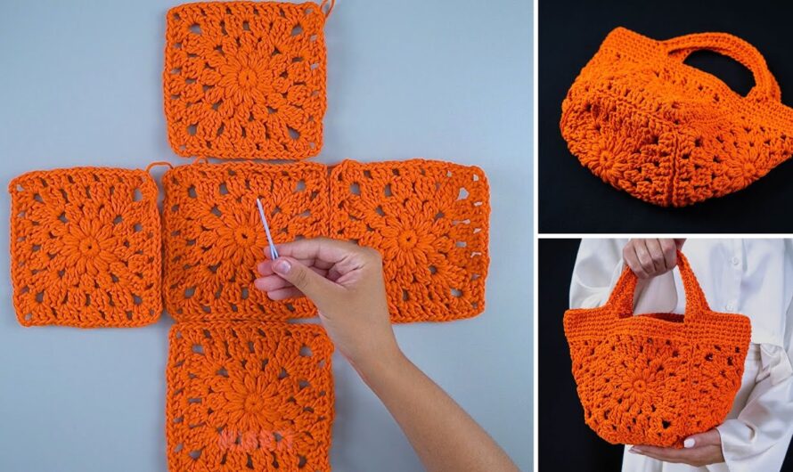 How to Make a Square Handbag with Orange Color (Full Tutorial)