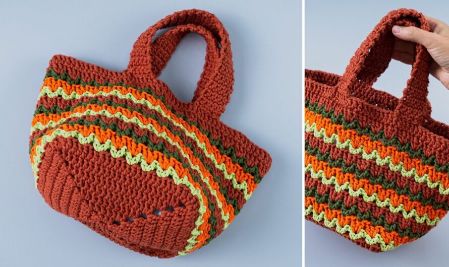 How to Crochet a Simple Striped Tote Bag That Can Hold Everything! | Step-by-Step Pattern