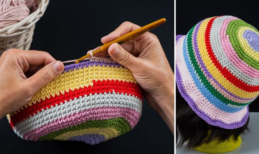 How to Make an Amazing Summer Bucket Hat from Yarn Scraps | Step-by-Step Pattern for Beginners