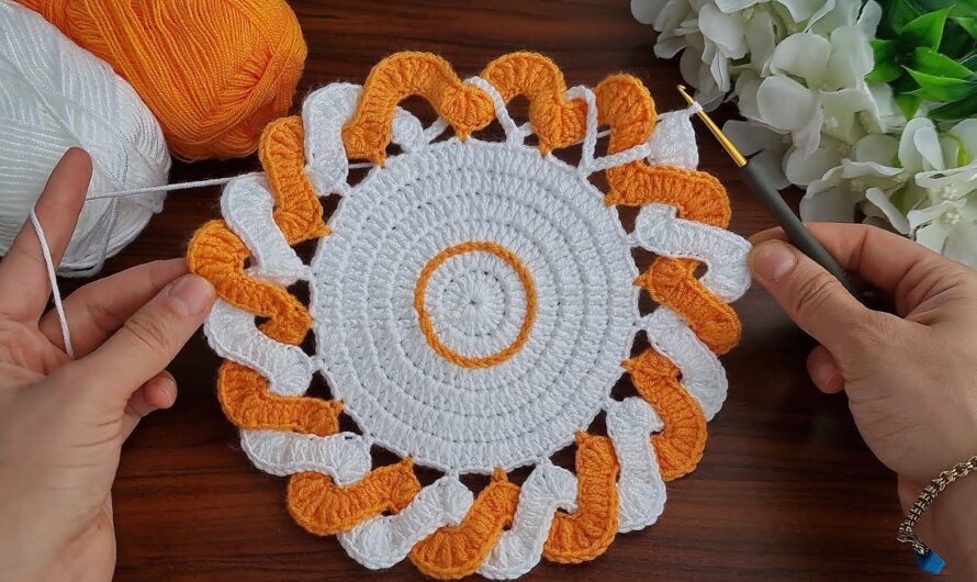 🧶 How to Crochet a Large Coaster (Supla Motif) | Step-by-Step Pattern for Beginners