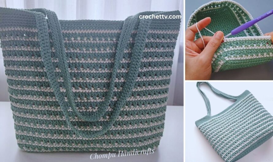 How to Make a Super Easy DIY Crochet Bag | 2-Tone Crochet Bag👜👜
