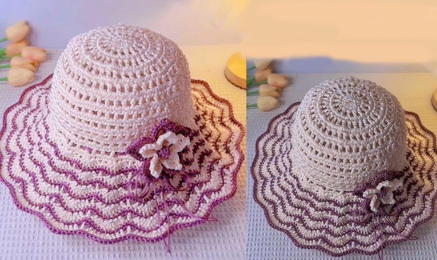 👒 How to Crochet a Wide-Brimmed Summer Hat 🌸 – Easy Step-by-Step Tutorial