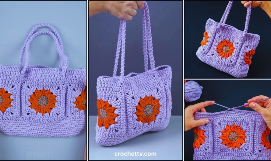 How to Crochet a Granny Square Tote Bag | Step-by-Step Pattern👜👜💖🧶