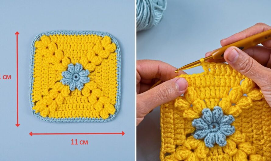 How to Crochet Wheatear Granny Square Motif Wallet | Step by step Pattern🧶🧶💖💖