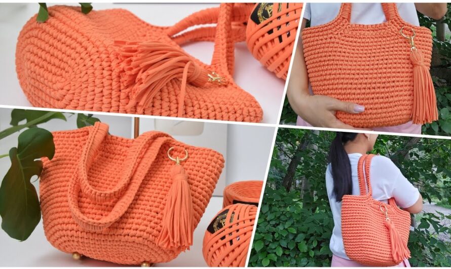 👜 How to Make a Crochet Bag from 2 Skeins of T-Shirt Yarn