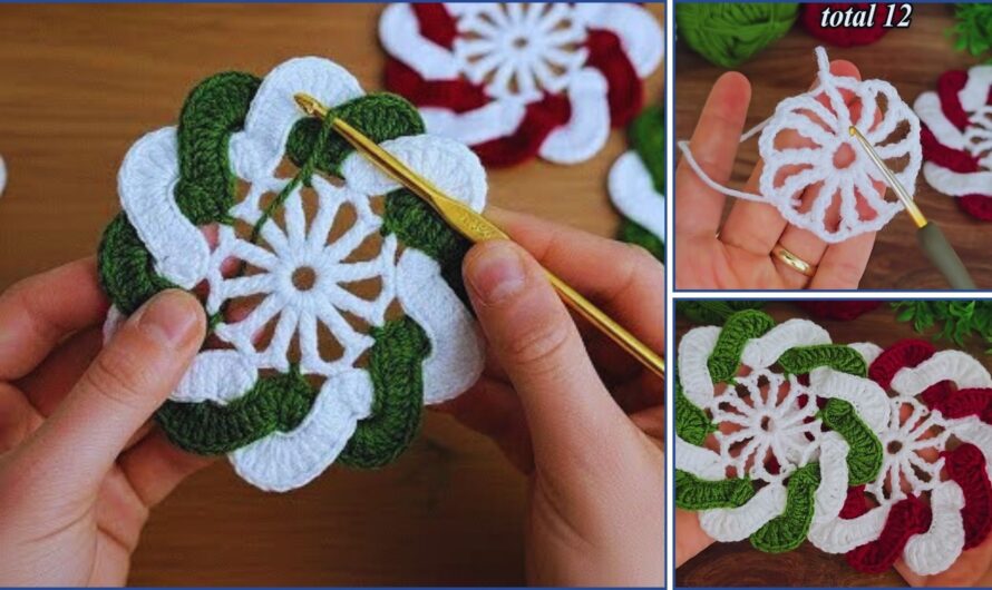 🌸 3D Spiral Crochet Flower Tutorial (Step-By-Step)