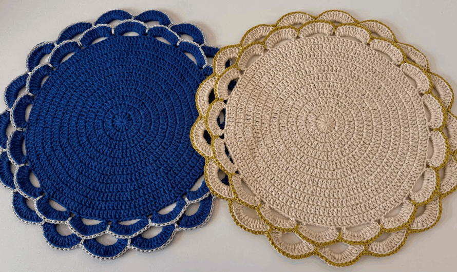 🍽️ Textured Round Placemat / Doily Tutorial✨💖😘😘