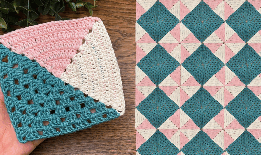Crochet Blanket Granny Square Pattern✨💖🌺🌸