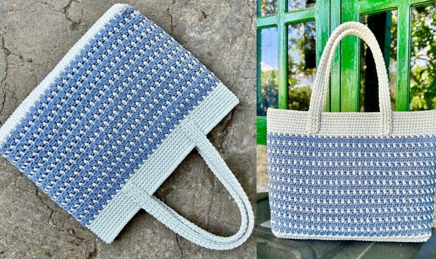 👜🧶 How to Crochet a Cute Tote Bag Tutorial