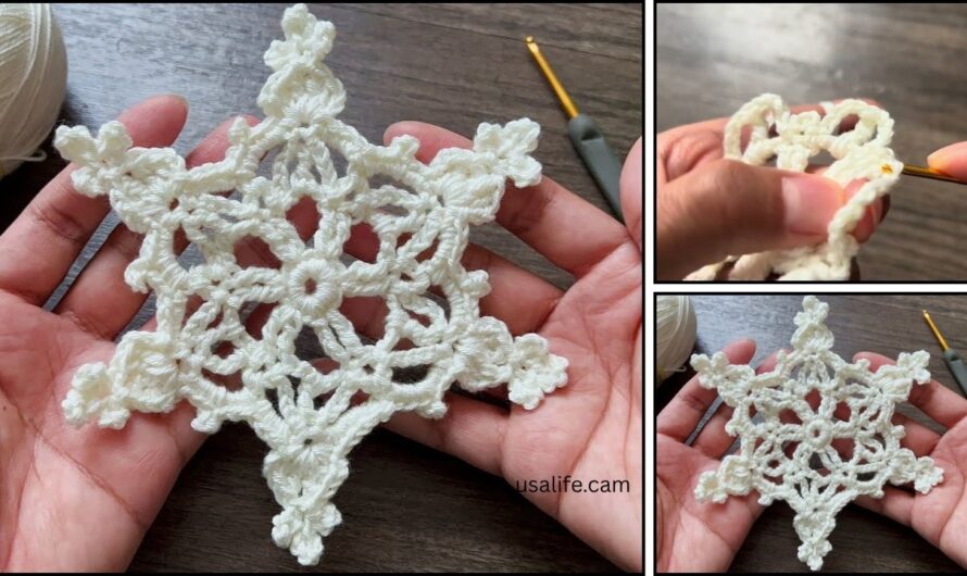 Super easy beautiful crochet snowflake ❄️✨🌺💖