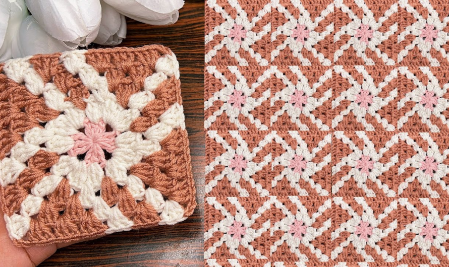 Beautiful Crochet Patchwork Granny Square Tutorial💕