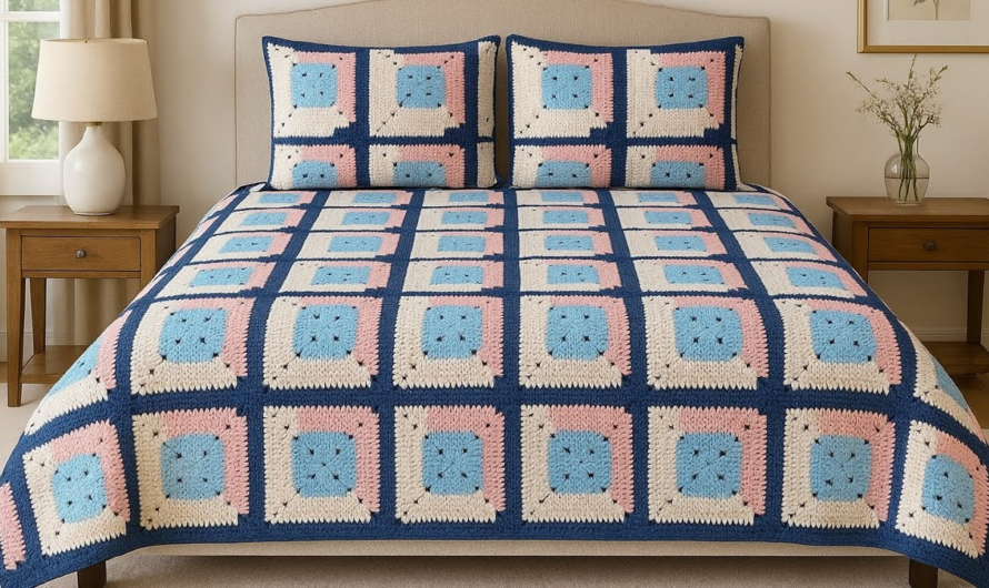 💖🌺How to Modern Geometric Crochet Square | Easy Step-by-Step Tutorial