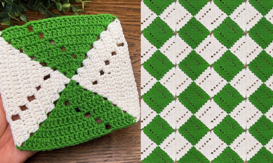 😍😘How to unique crochet granny square tutorial